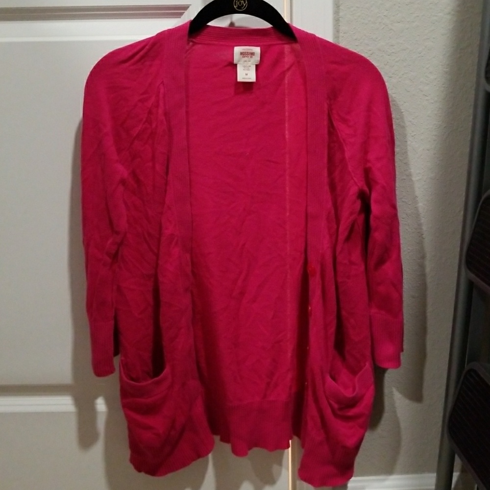pink cardigan